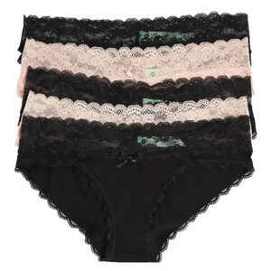 Ahna NWT New 5-Pack Lace Low Rise Hipster